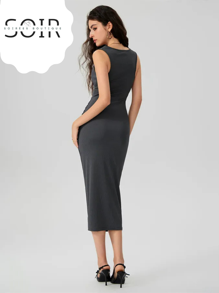 Silver Vein Knitted Sheath Dress