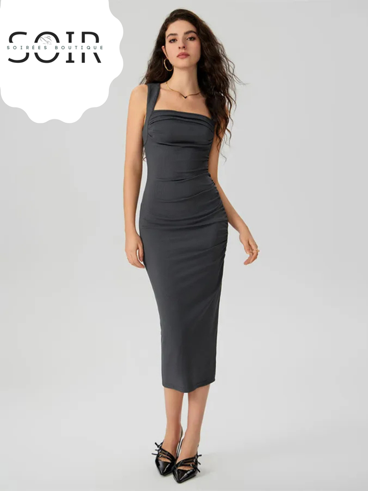 Silver Vein Knitted Sheath Dress