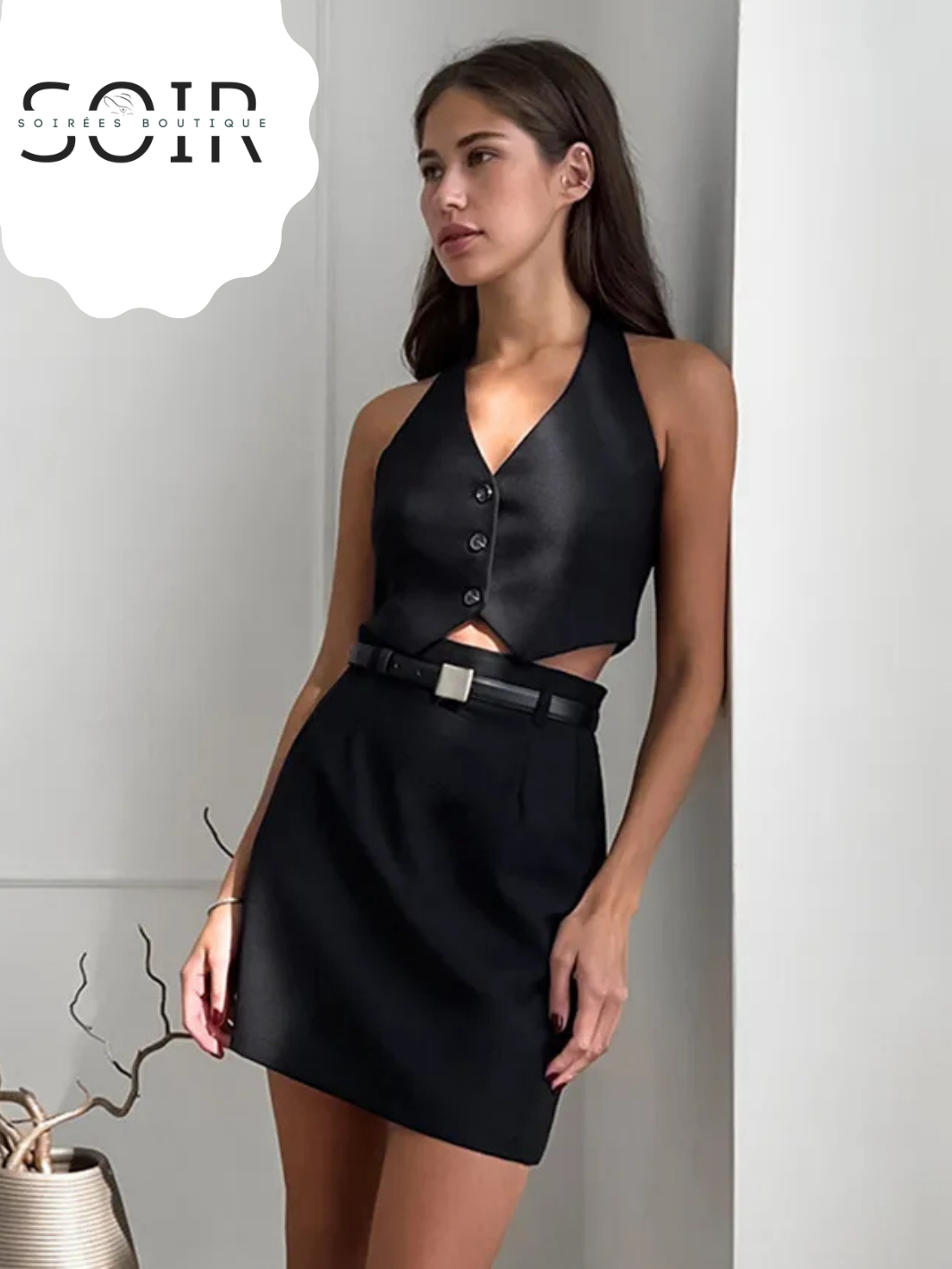 Vice Ensemble Halter Vest Skirt Set