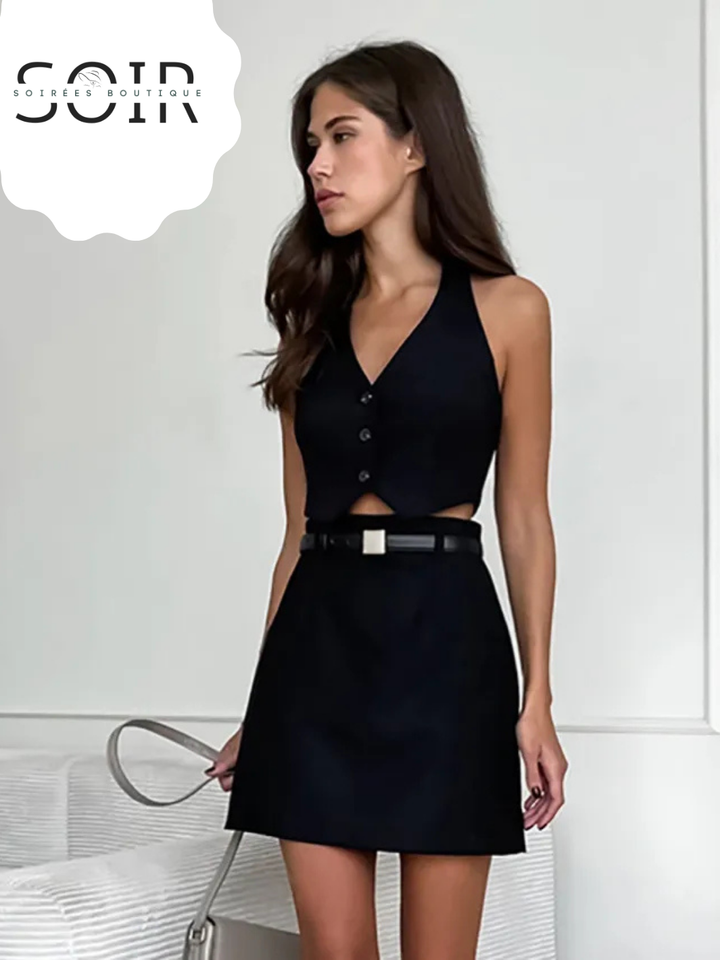 Vice Ensemble Halter Vest Skirt Set