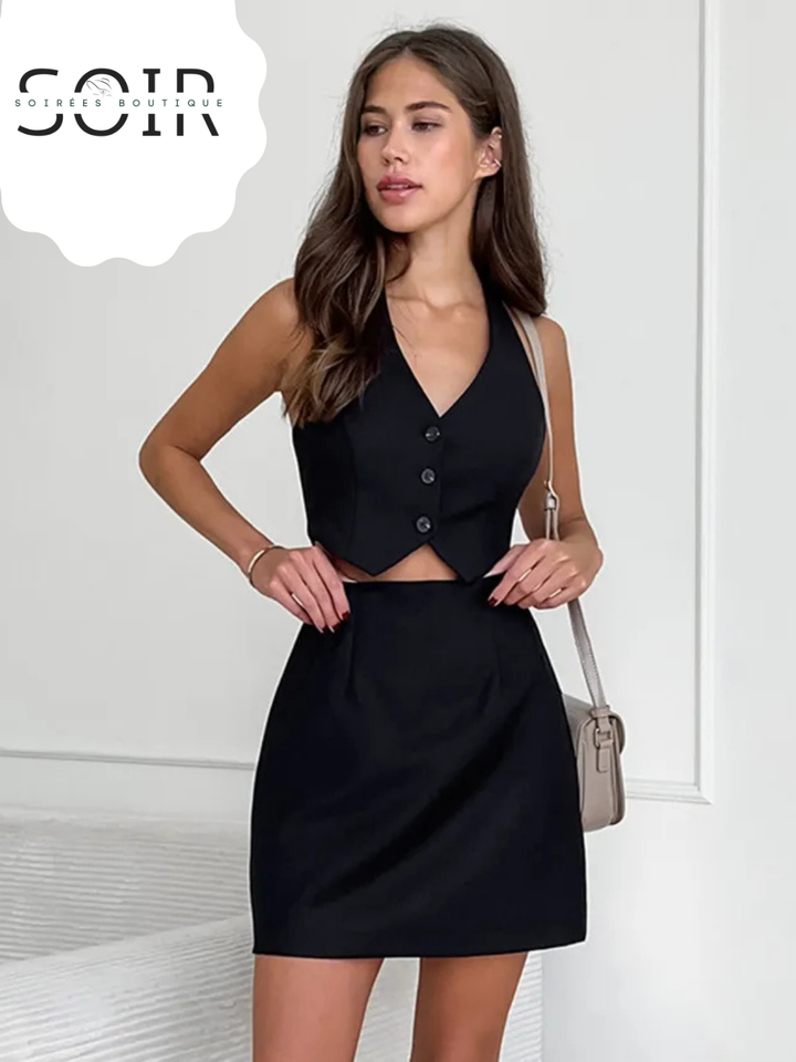 Vice Ensemble Halter Vest Skirt Set