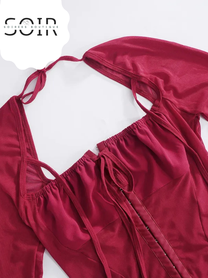 Bordeaux Bite Sheer Top
