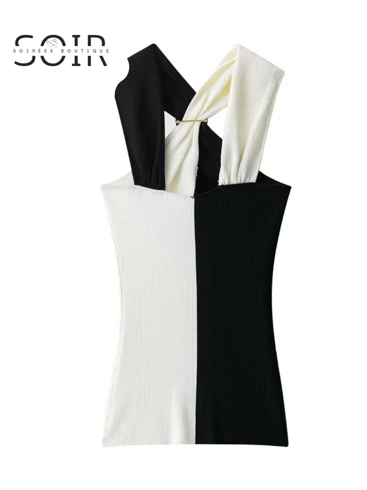 Eclipsera Criss Cross Sleeveless Blouse