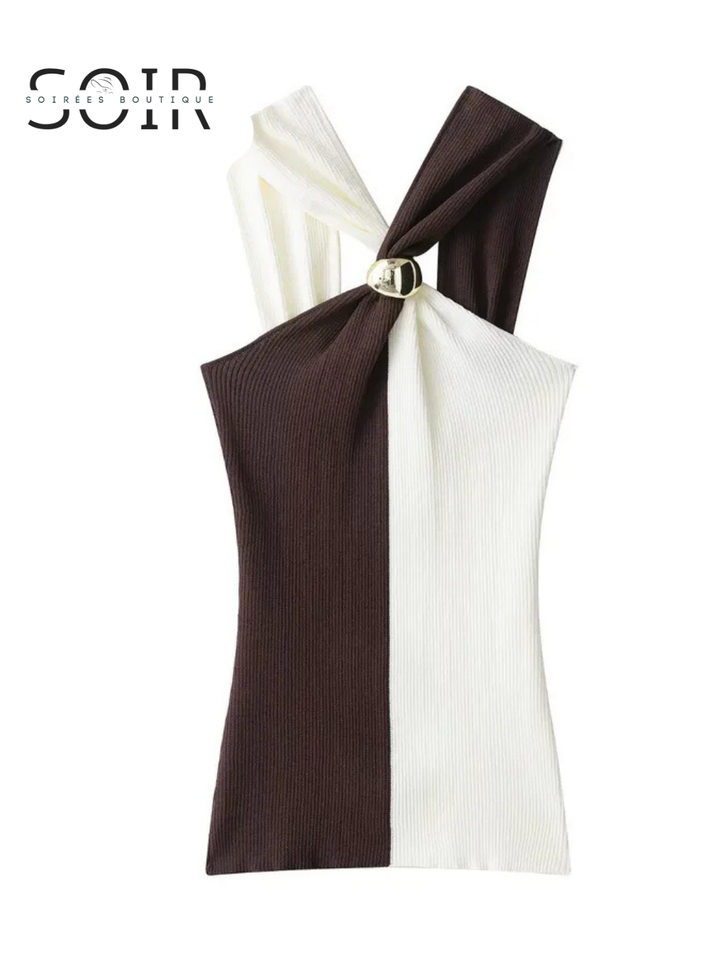 Eclipsera Criss Cross Sleeveless Blouse