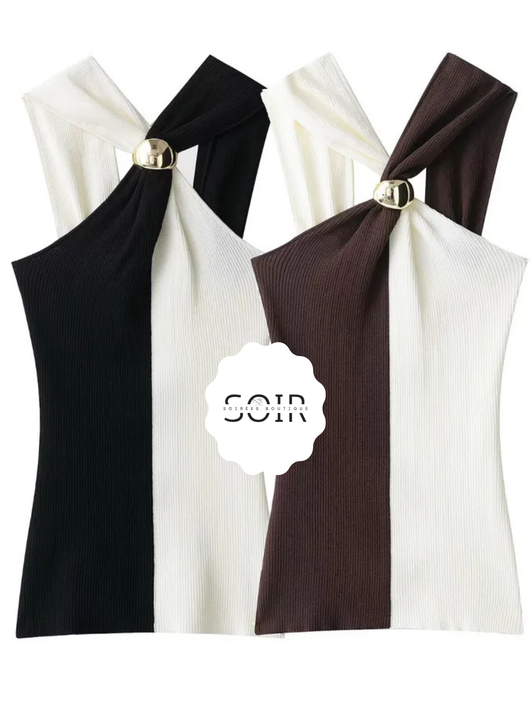 Eclipsera Criss Cross Sleeveless Blouse
