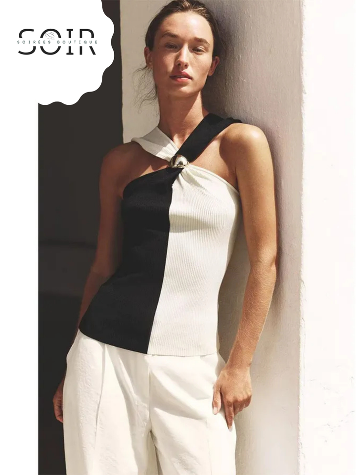 Eclipsera Criss Cross Sleeveless Blouse