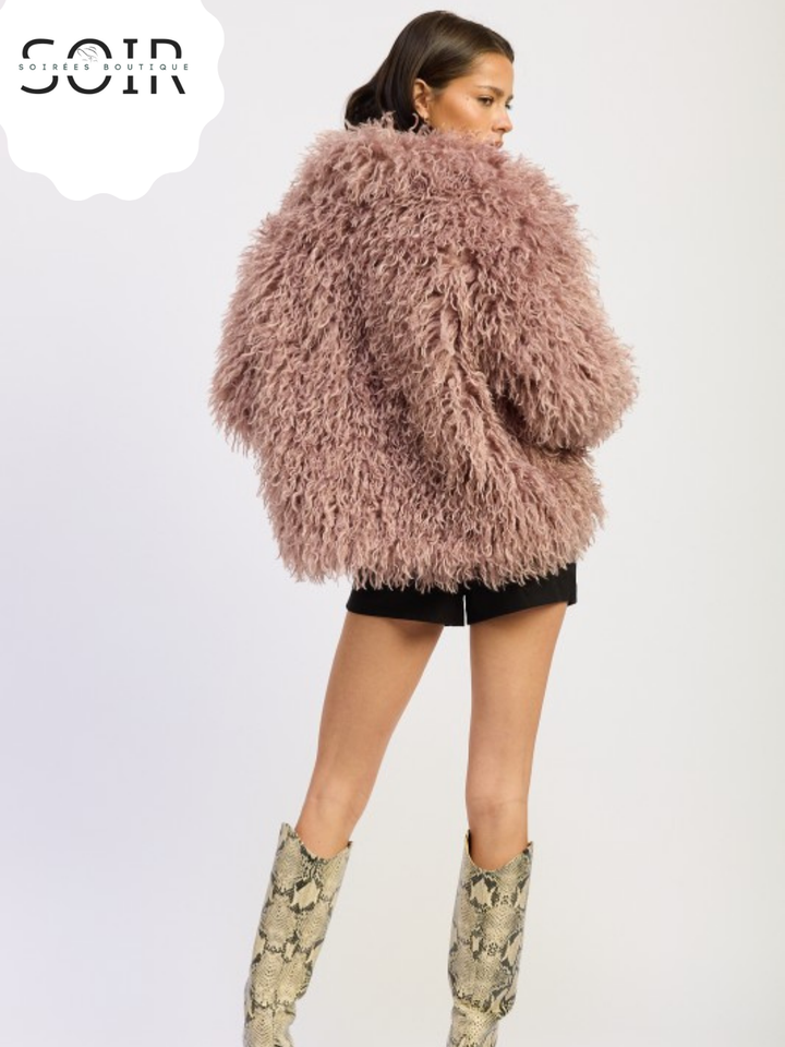 Autumn Afterglow Shaggy Fur Coat