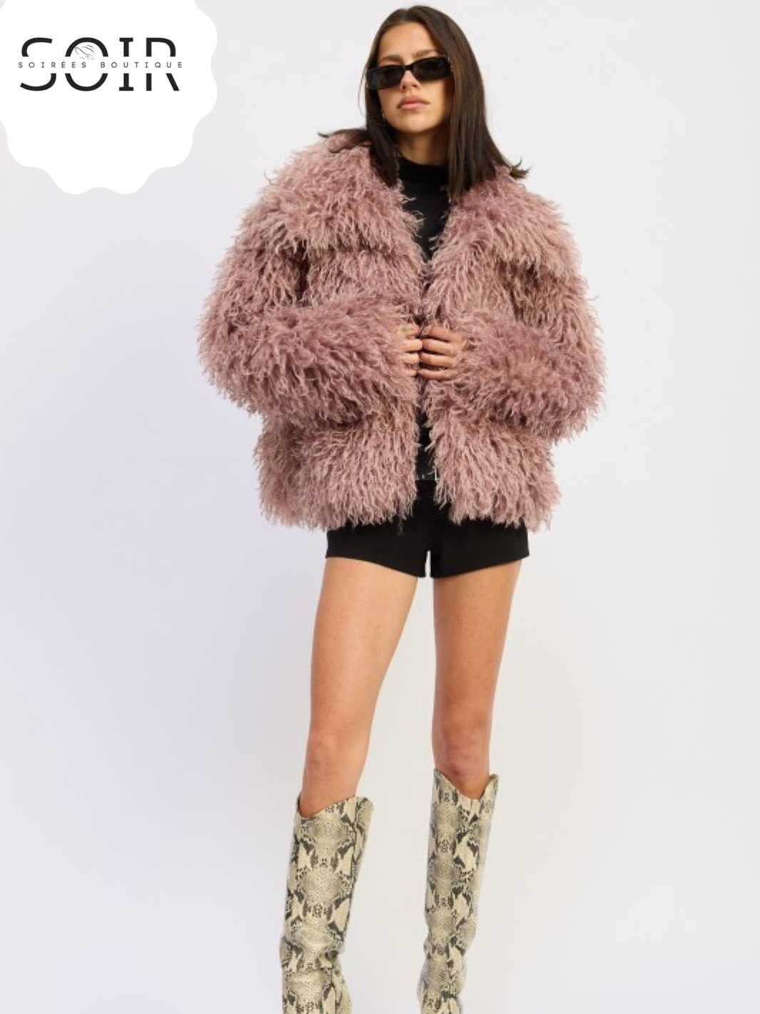 Autumn Afterglow Shaggy Fur Coat