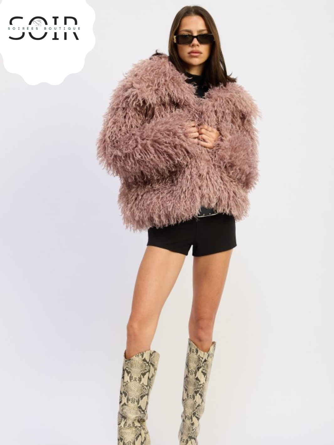 Autumn Afterglow Shaggy Fur Coat