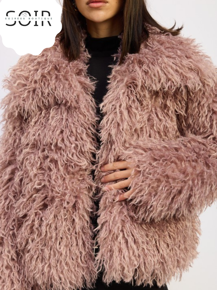 Autumn Afterglow Shaggy Fur Coat