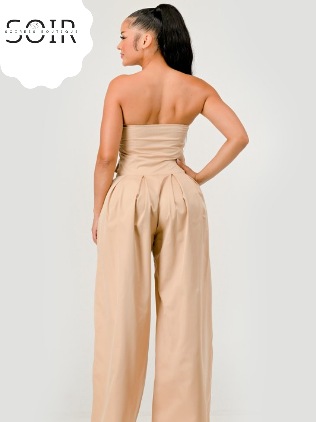 Pillar Form Strapless Jumpsuit