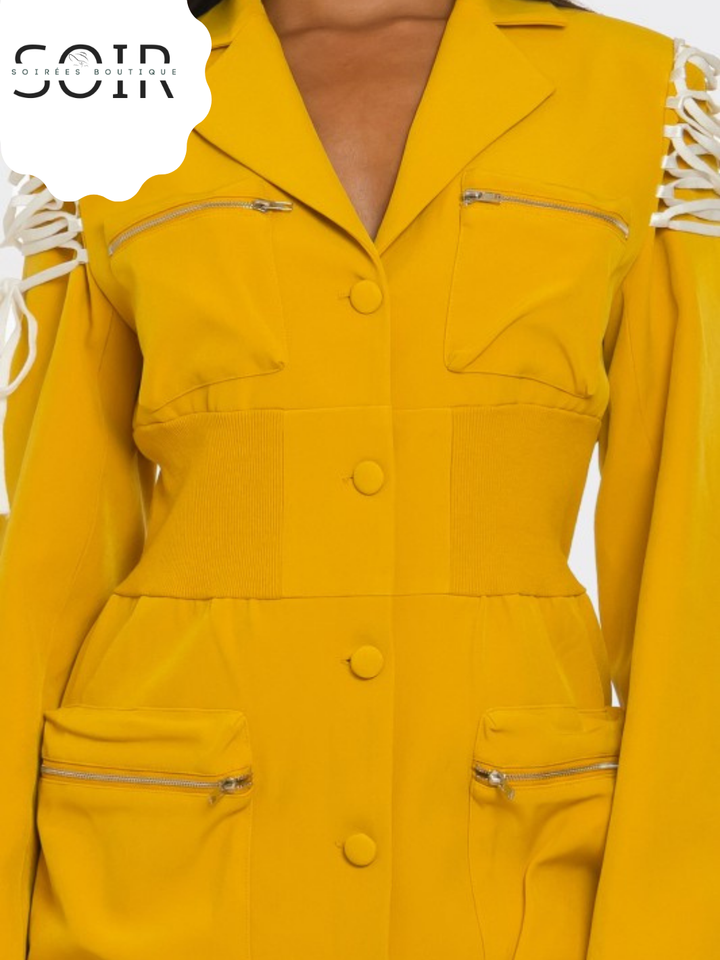 Goldline Directive Mini Blazer Dress