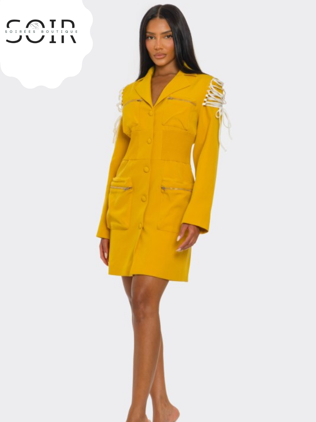 Goldline Directive Mini Blazer Dress