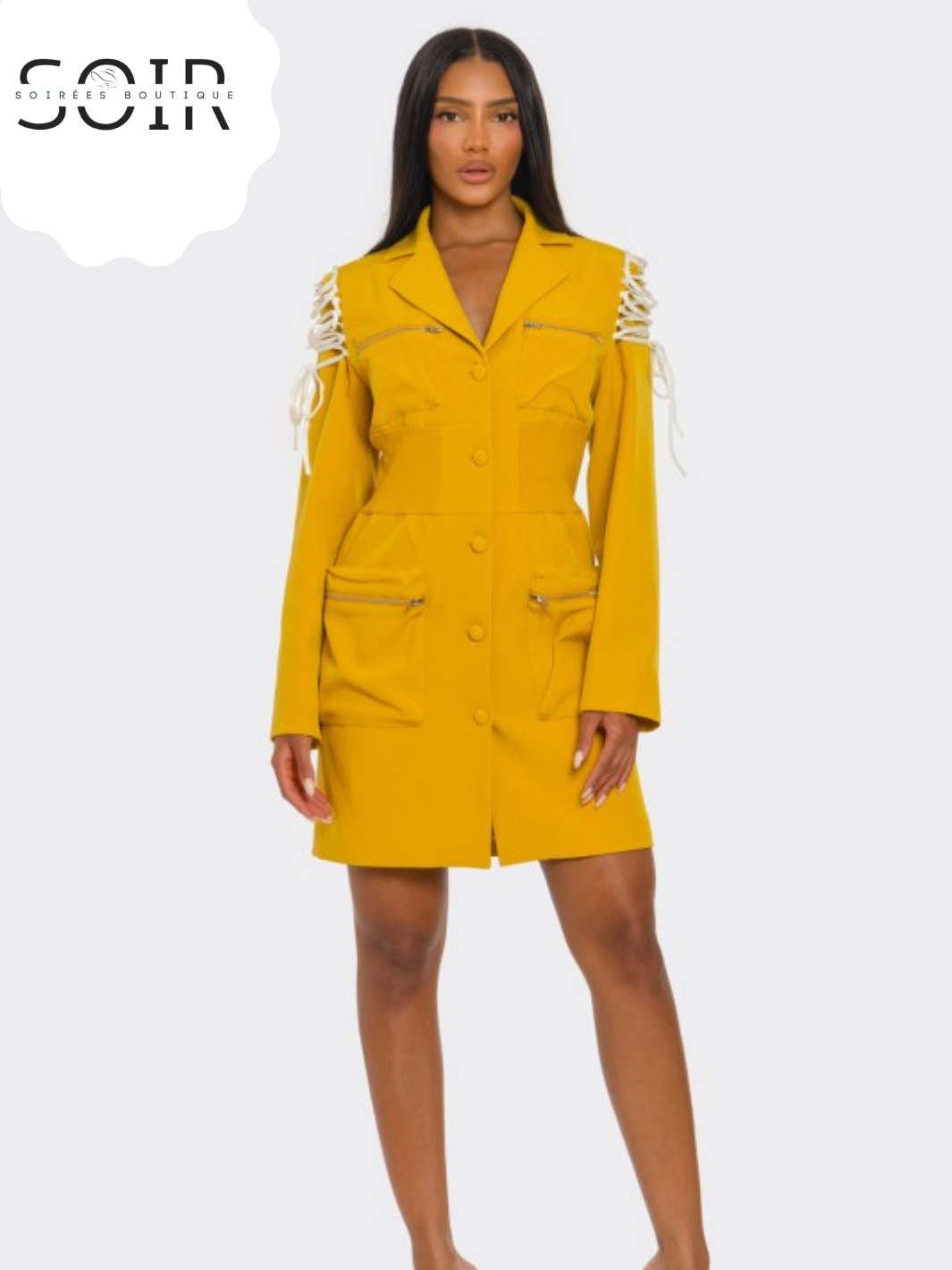 Goldline Directive Mini Blazer Dress