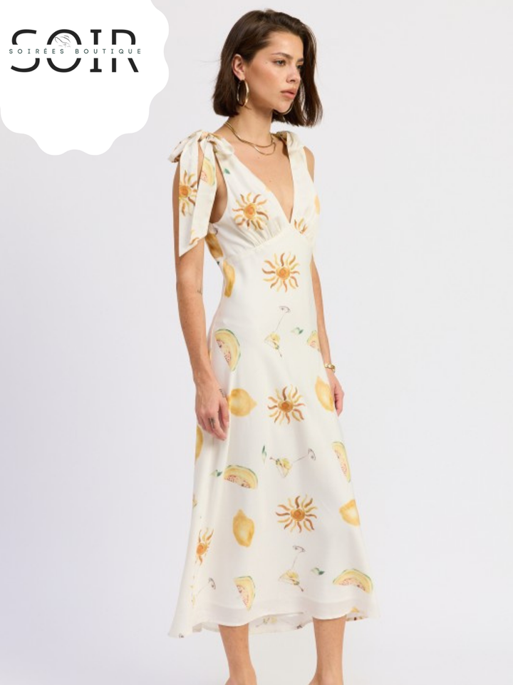 Ivory Bloom Vow Midi Dress