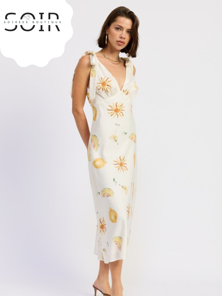 Ivory Bloom Vow Midi Dress