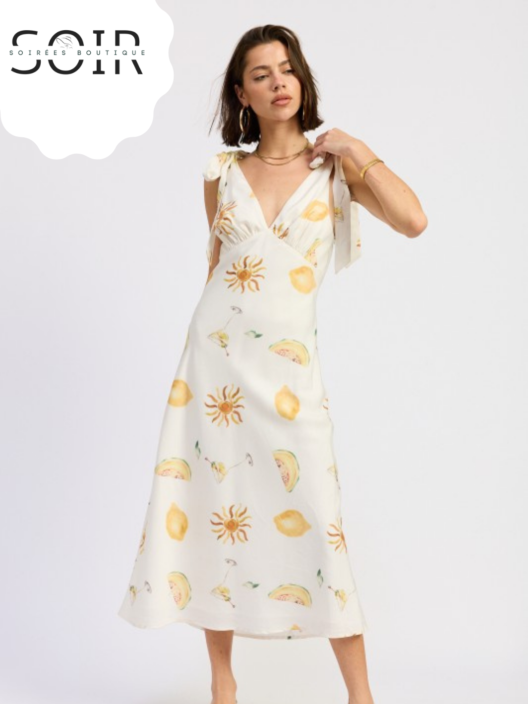 Ivory Bloom Vow Midi Dress