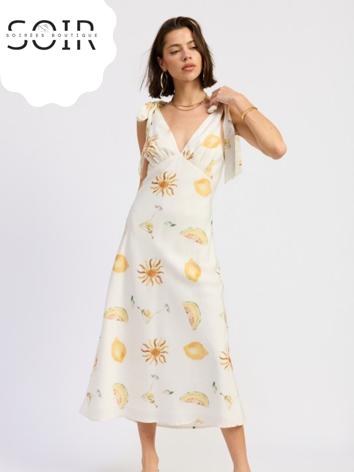 Ivory Bloom Vow Midi Dress