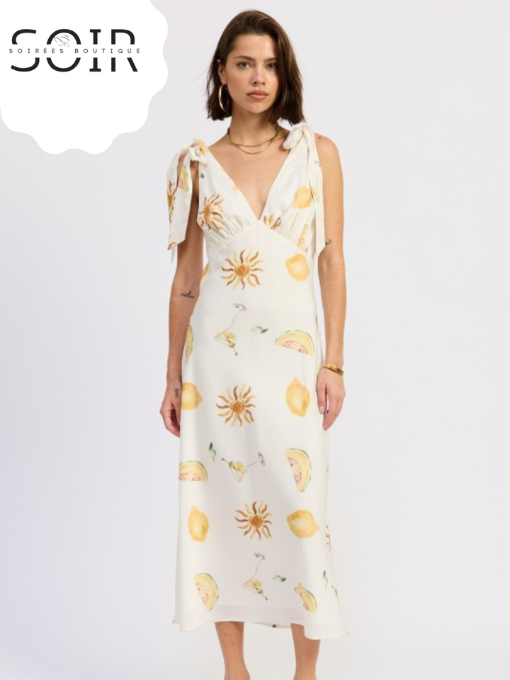 Ivory Bloom Vow Midi Dress