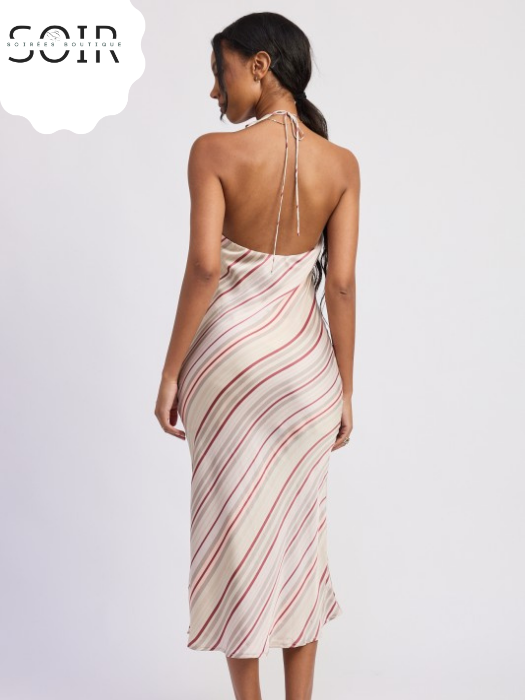 Luna Drift Halter Satin Dress