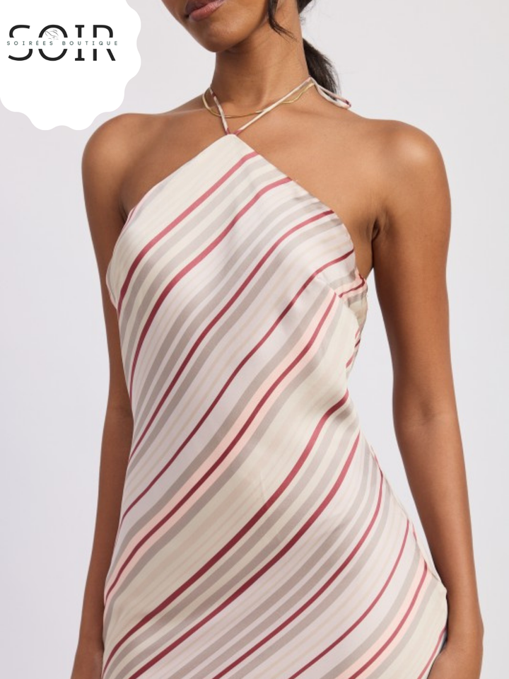 Luna Drift Halter Satin Dress