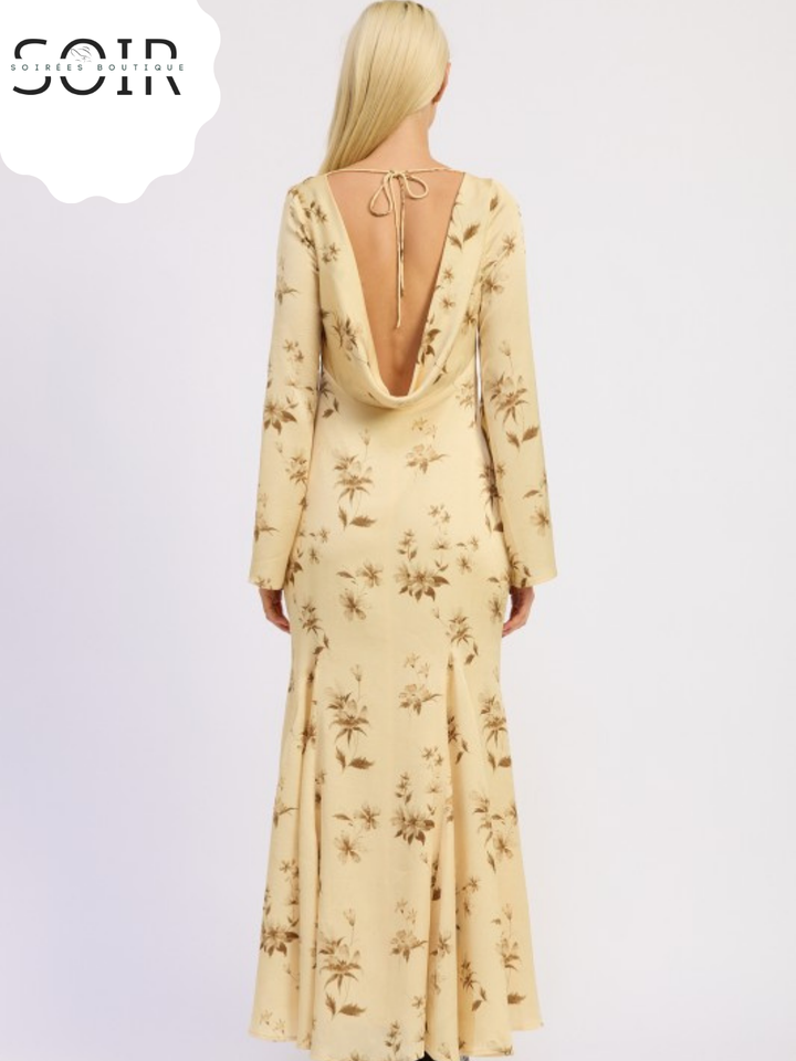 Muse Arc Open-Back Maxi Dress