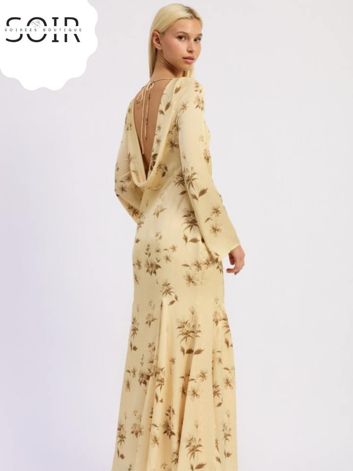 Muse Arc Open-Back Maxi Dress