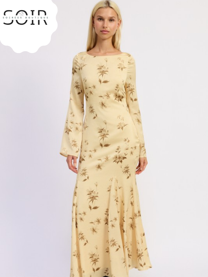 Muse Arc Open-Back Maxi Dress