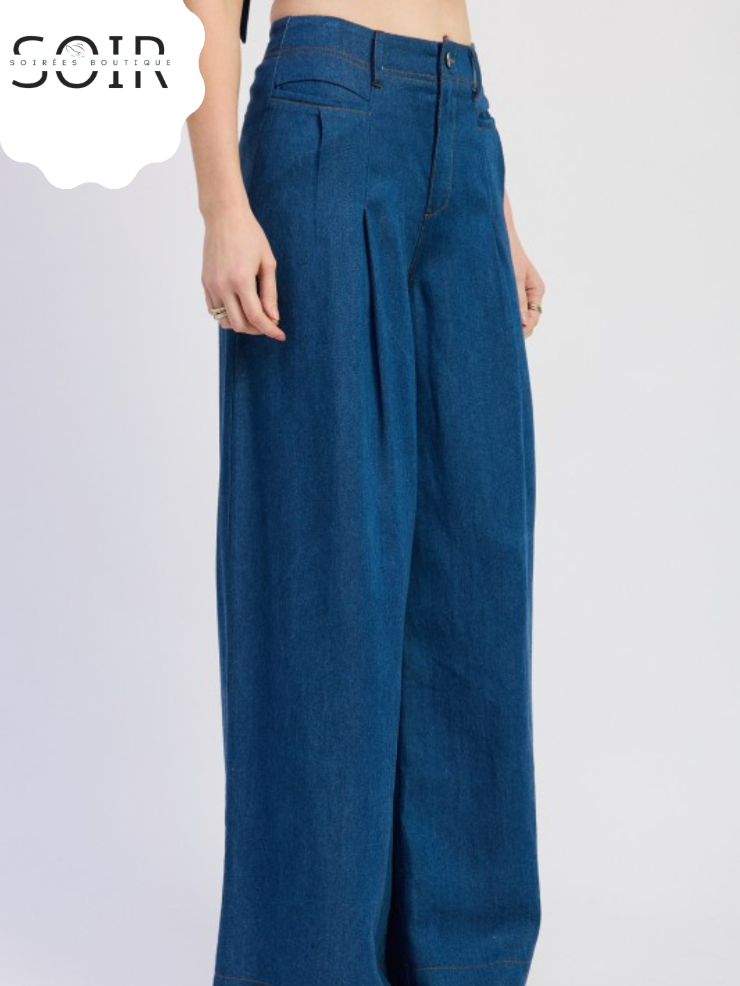 Denim Drift Palazzo Pants