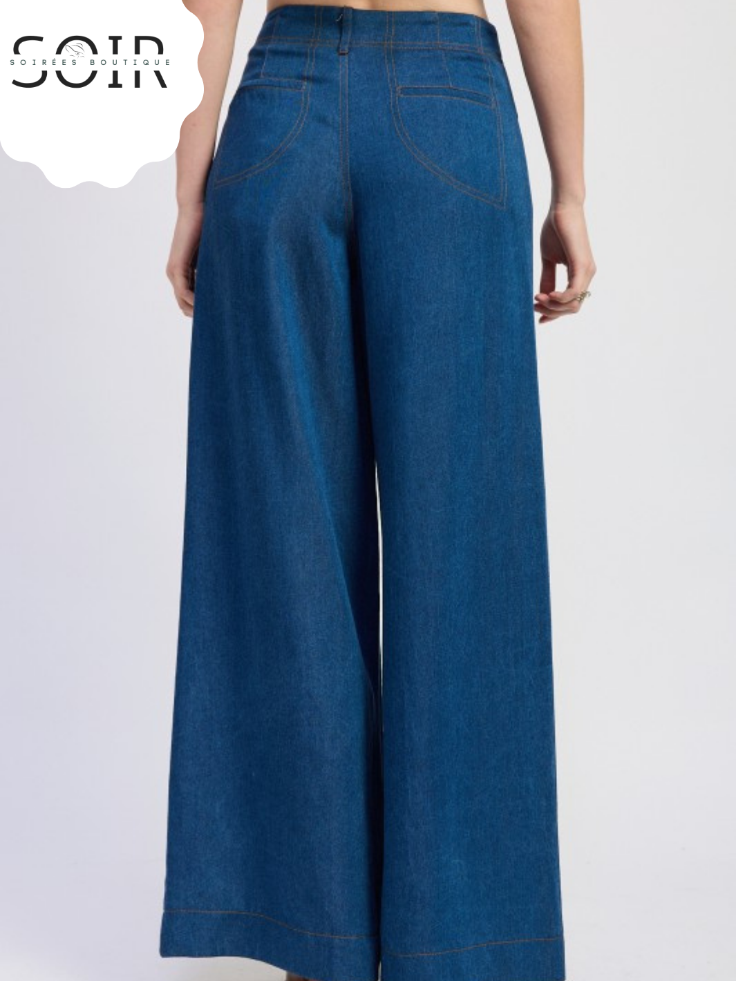 Denim Drift Palazzo Pants