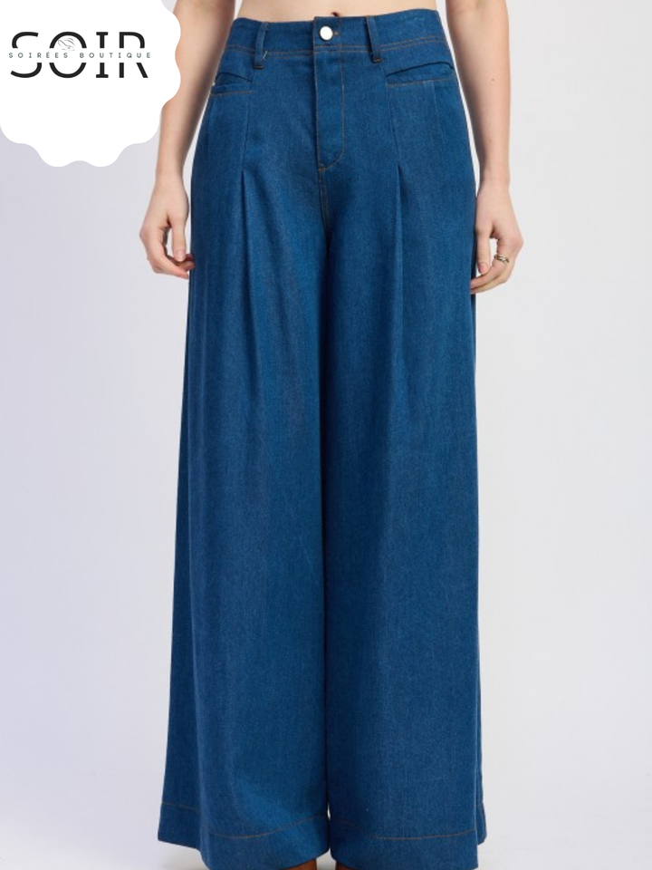 Denim Drift Palazzo Pants