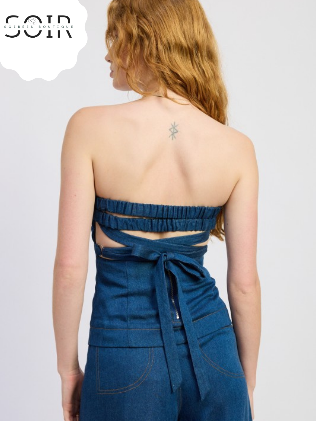 Denim Drift Tube Top