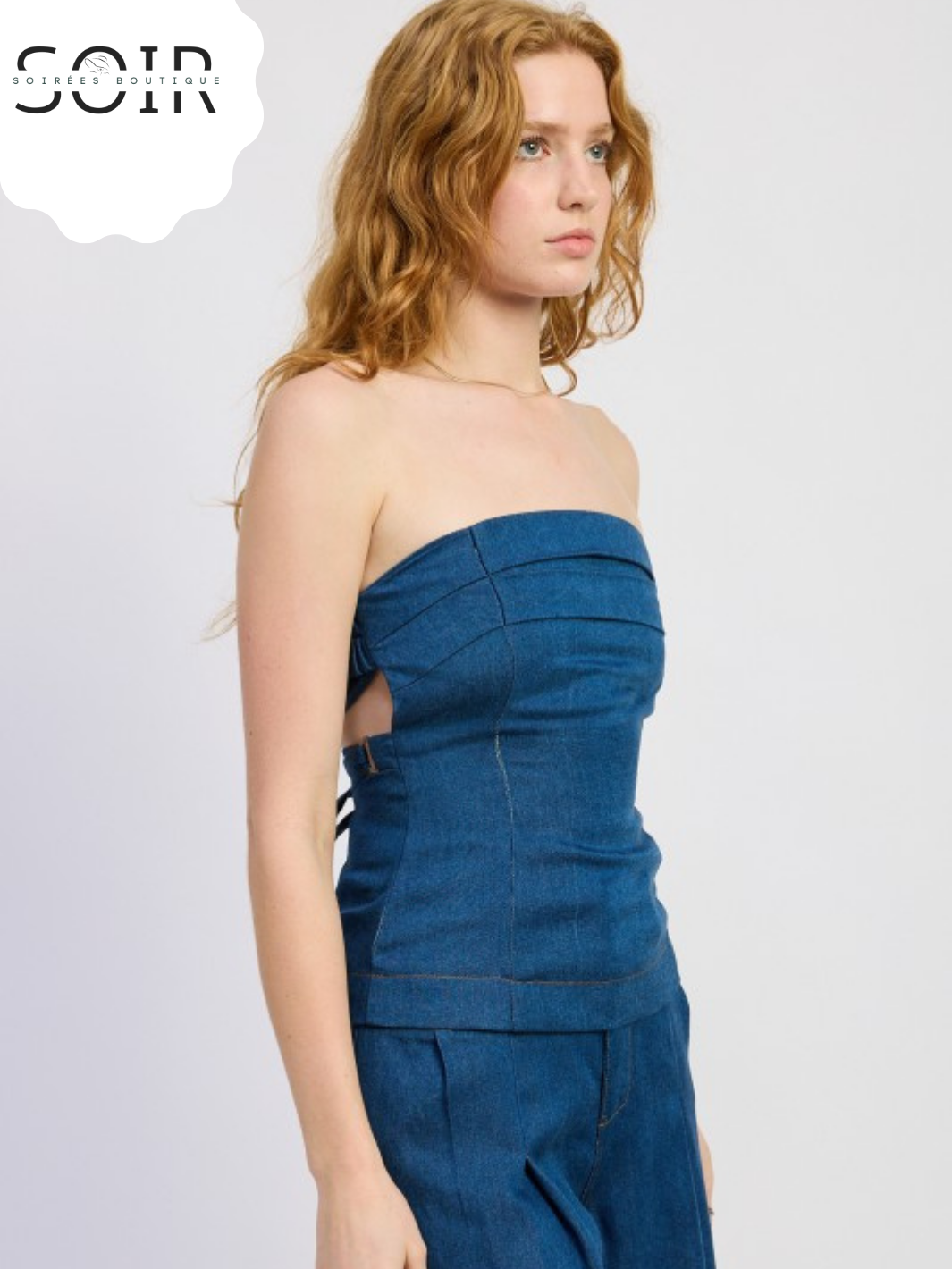 Denim Drift Tube Top