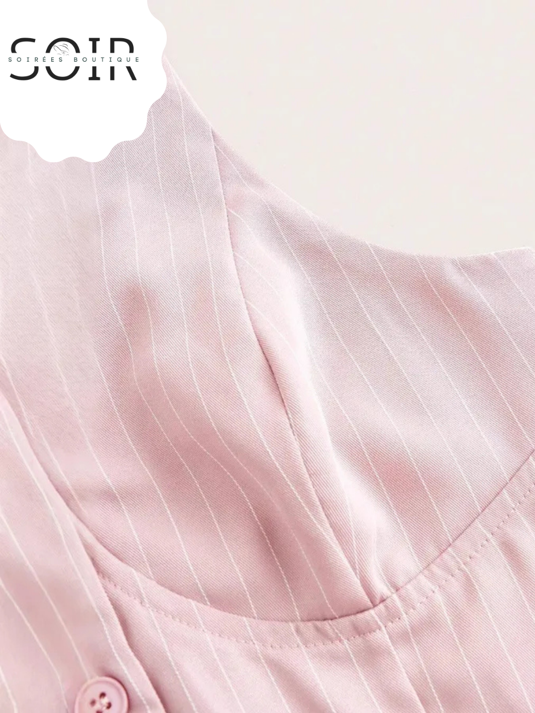 Vintage Code: The Pink Striped Halter Tie Shirt