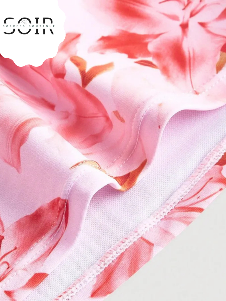 Rosé Bloom Halter Bikini Set