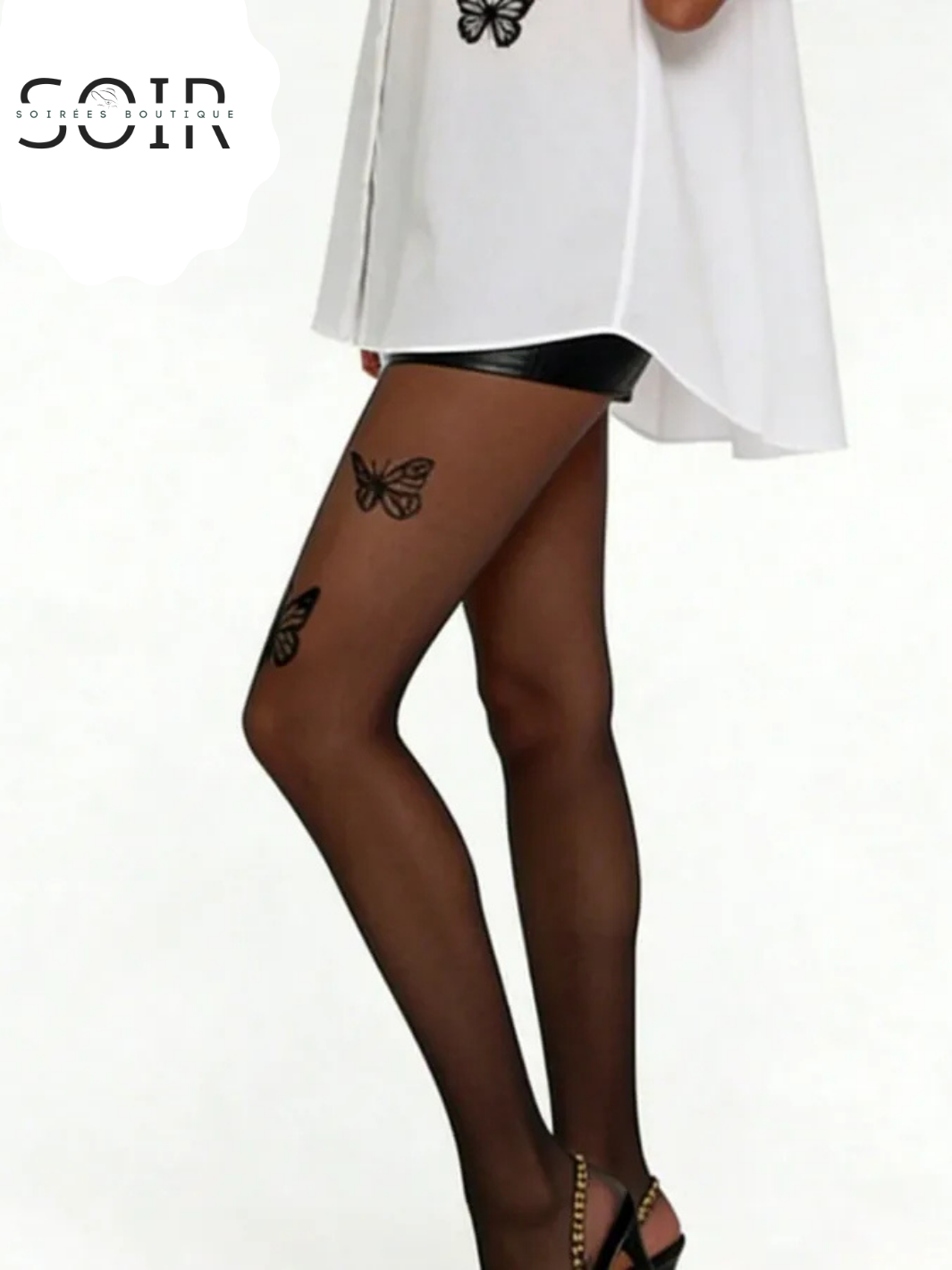 The Papillon Noir Sheer Tights