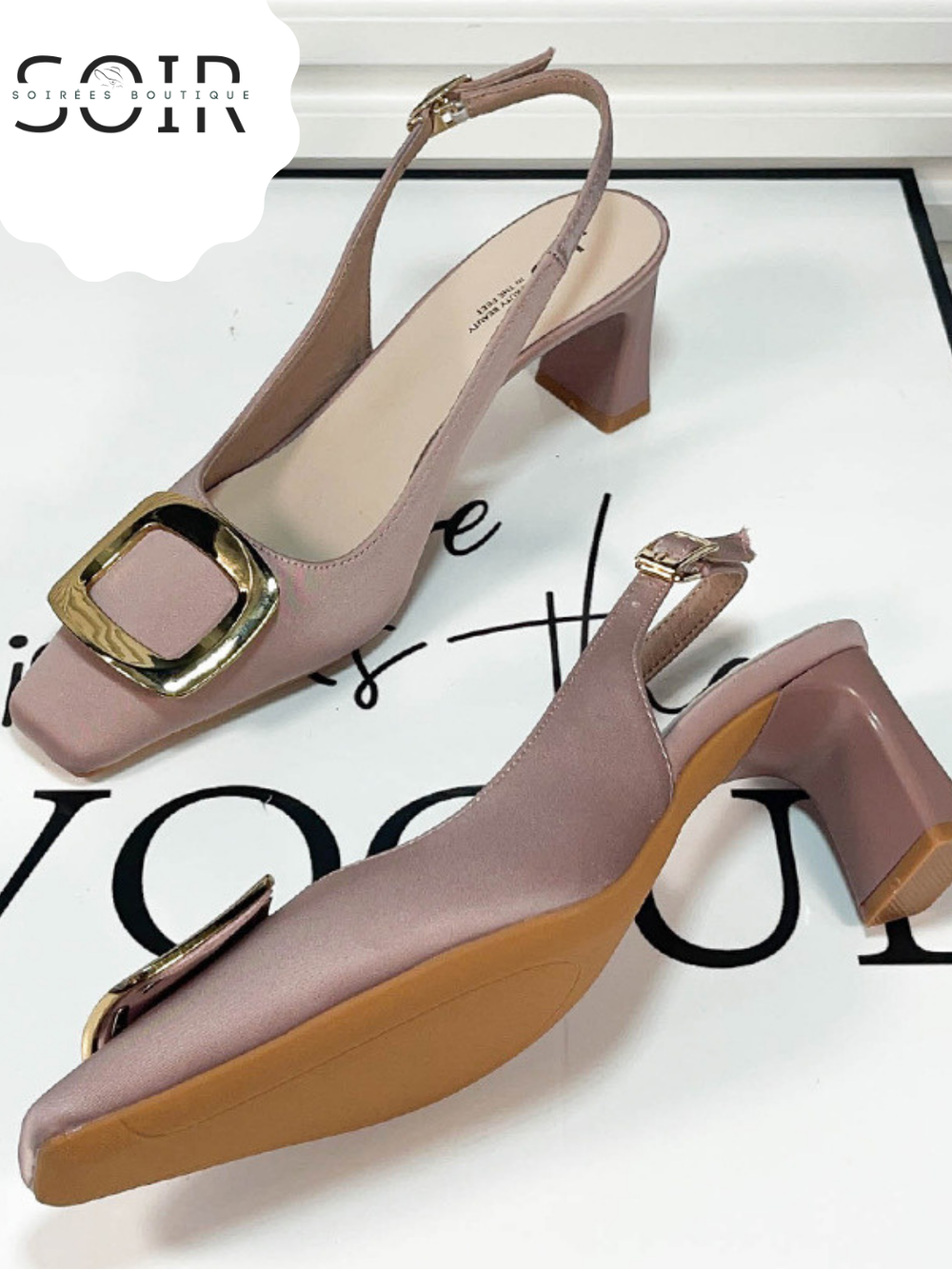 The Vivienne Buckle Mule Heels