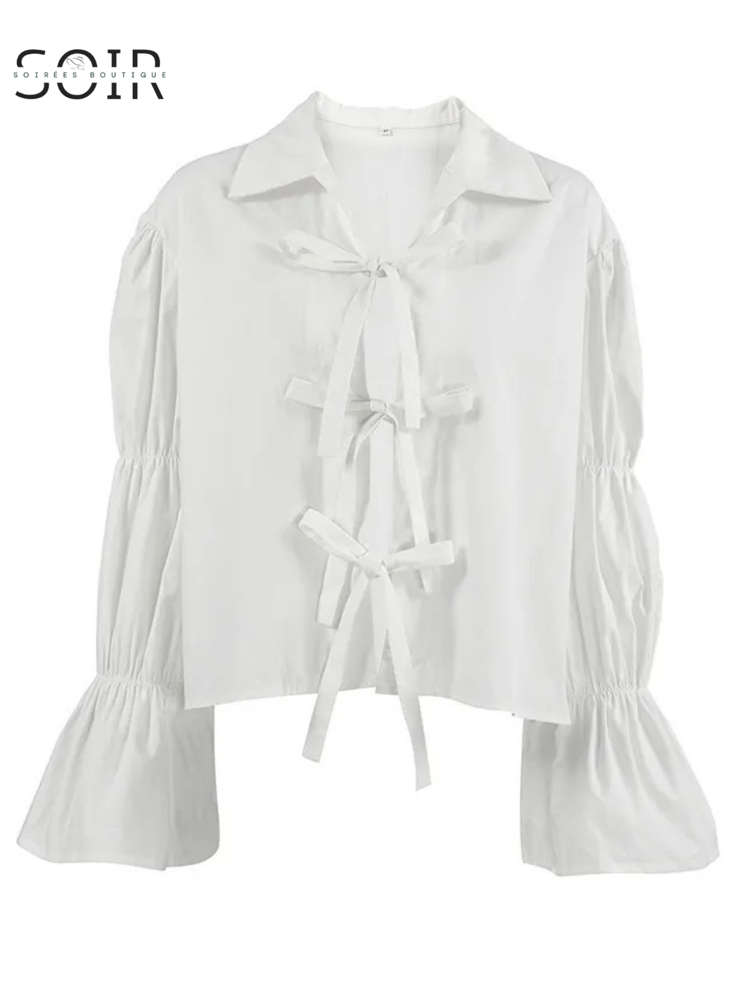 The Belladoux Lace-Up Blouse