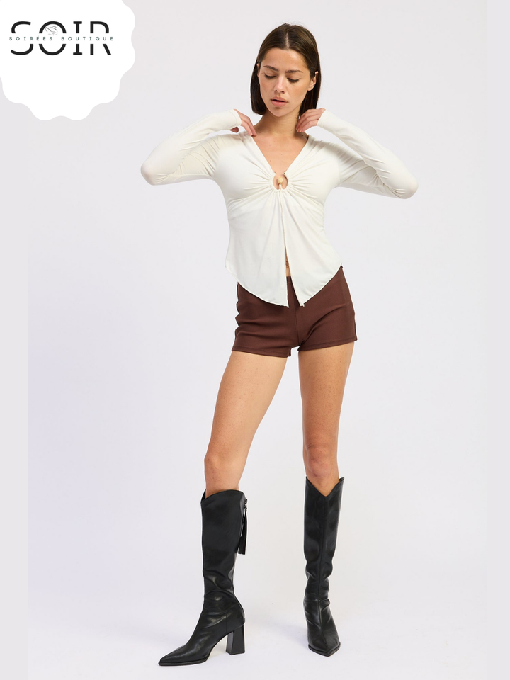 The Vanta Ring Ruched Top
