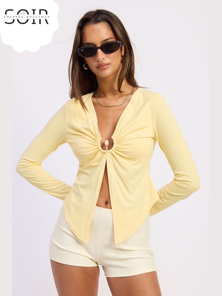 The Vanta Ring Ruched Top