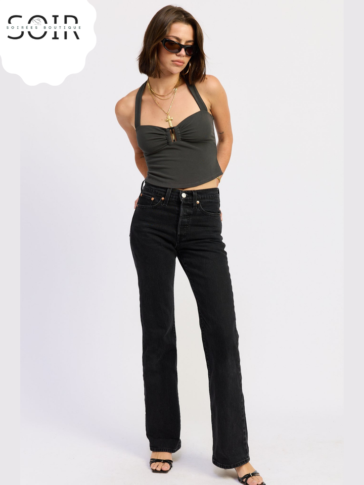 The Nocturne Knit Halter Top