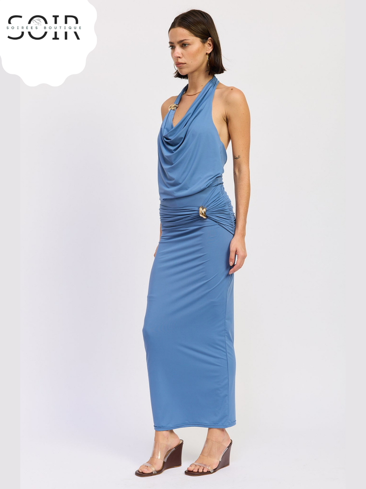 The Gilded Muse Ruched Maxi Skirt