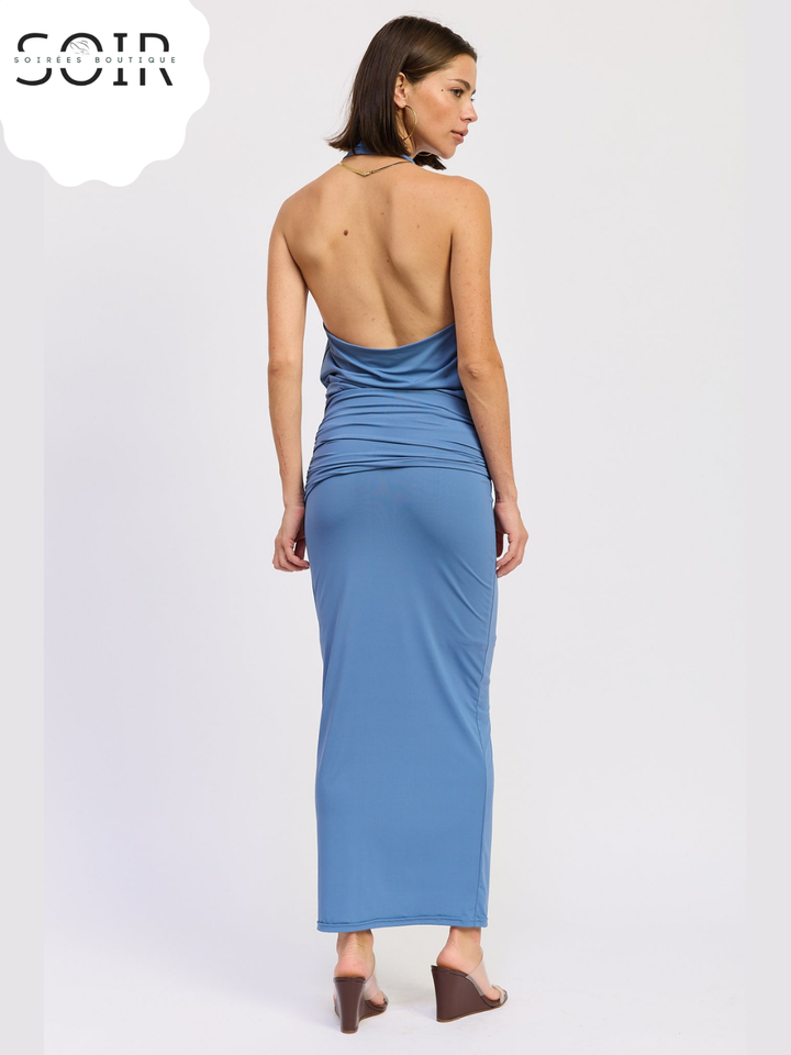 The Gilded Muse Ruched Maxi Skirt