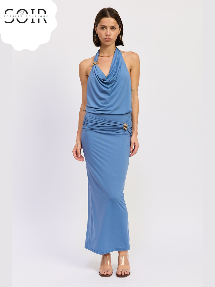 The Gilded Muse Ruched Maxi Skirt
