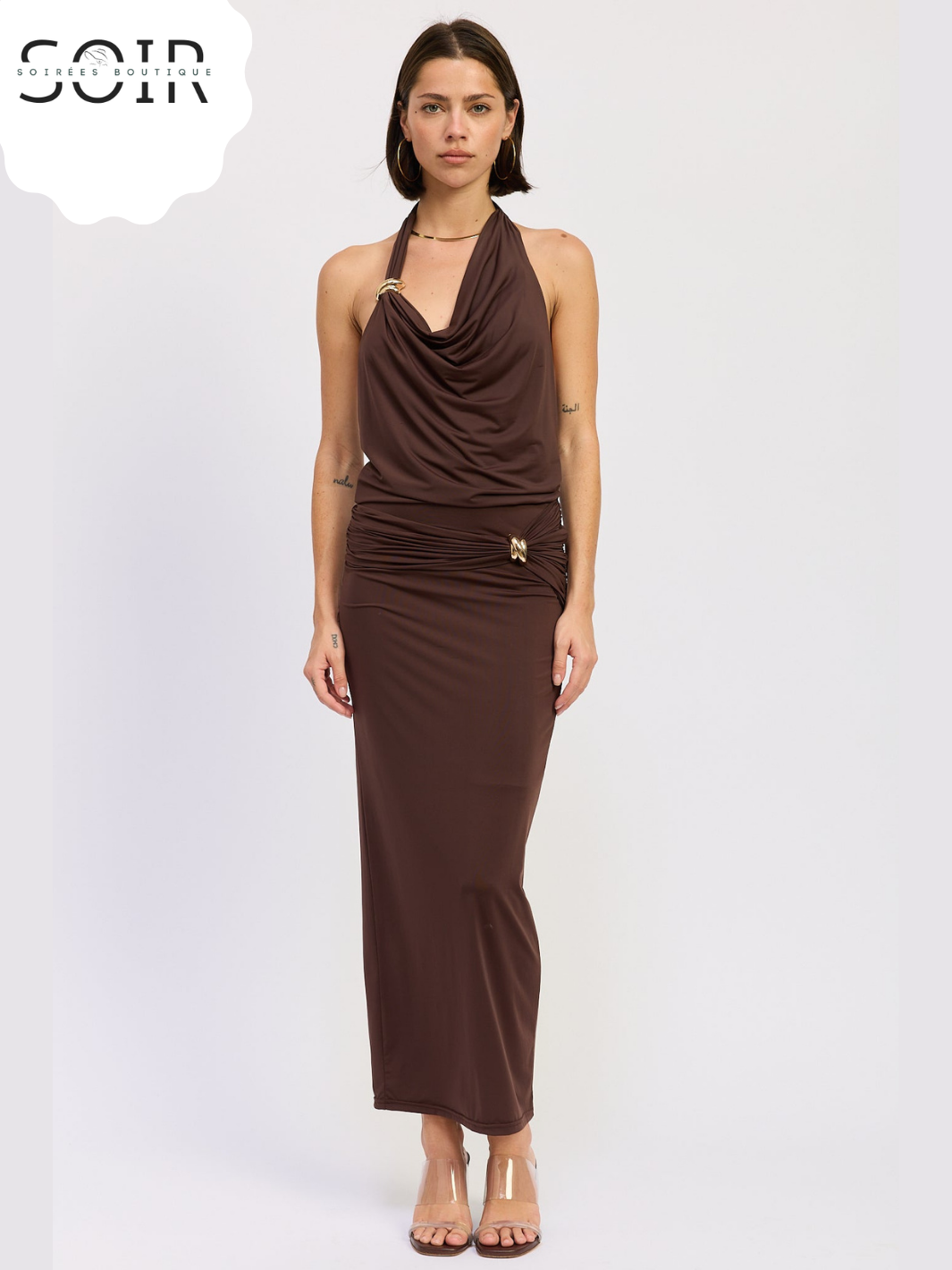 The Gilded Muse Ruched Maxi Skirt