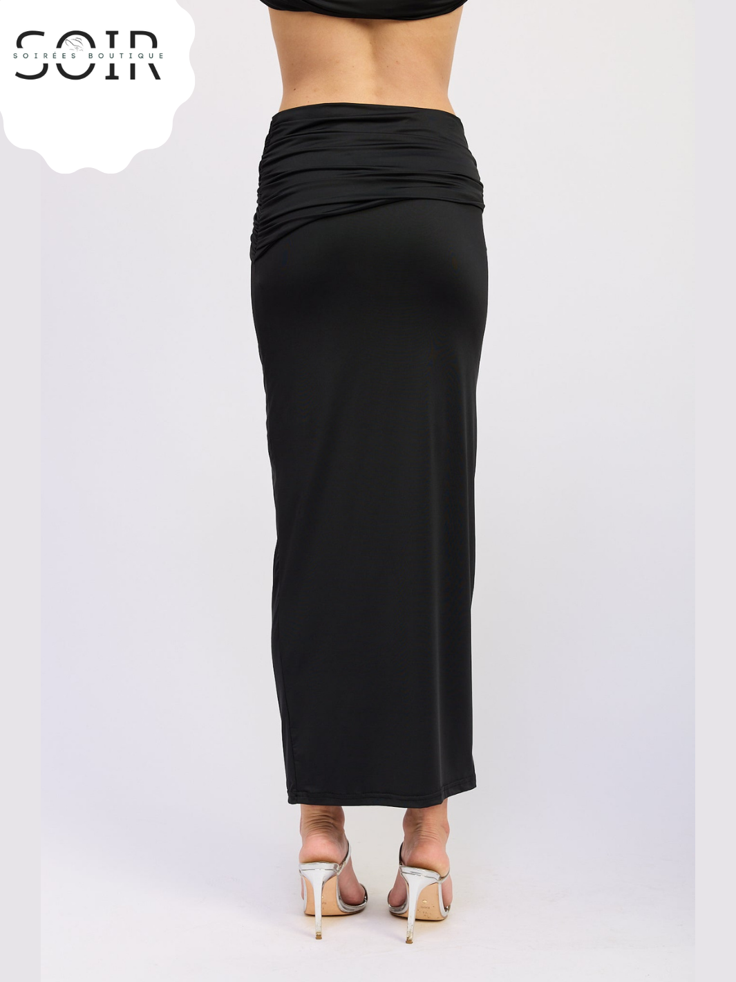 The Gilded Muse Ruched Maxi Skirt