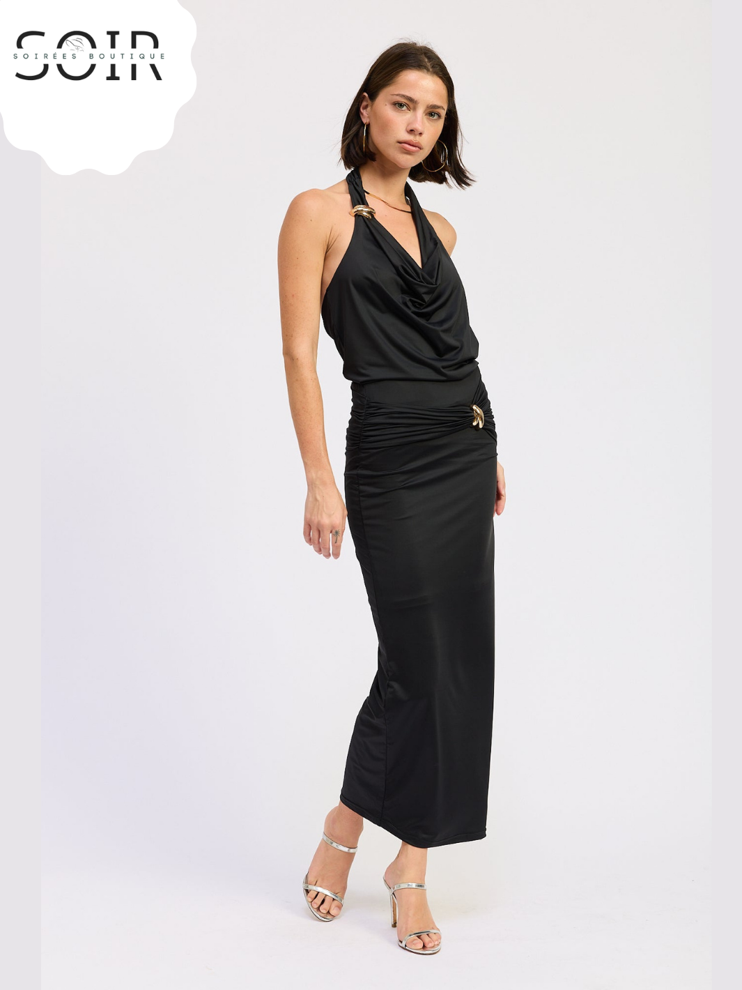 The Gilded Muse Ruched Maxi Skirt