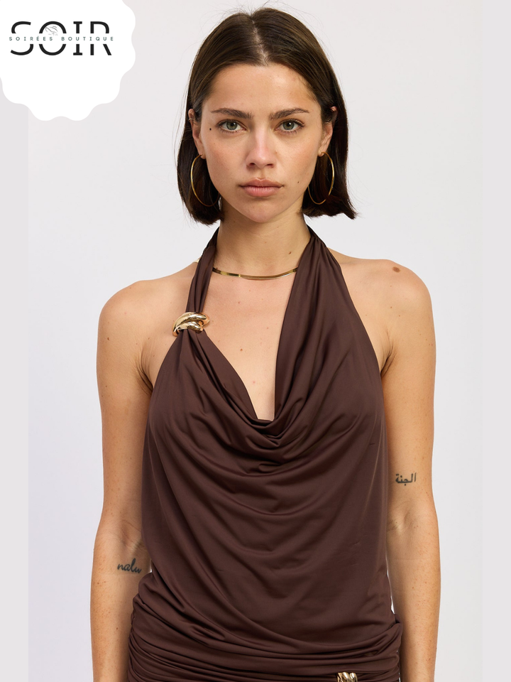 The Gilded Muse Cowl Top