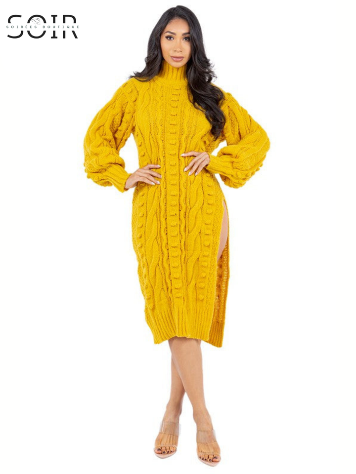 The Marigold Muse Sweater Dress