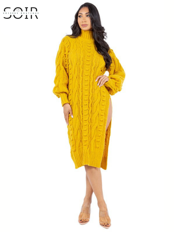 The Marigold Muse Sweater Dress